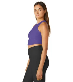 Beyond Yoga Spacedye Motivate Cropped Tank Ultra Violet Heather