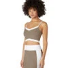 Beyond Yoga Spacedye Outlines Cropped Tank Birch /Cloud White