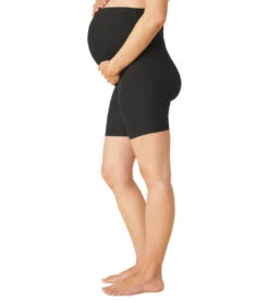 Beyond Yoga Spacedye Love The Bump Maternity Biker Shorts Darkest Night