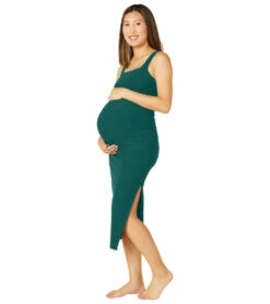 Beyond Yoga Spacedye Icon Maternity Dress Lunar Teal Heather