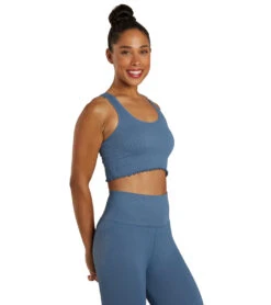 Spiritual Gangster Amor Crop Tank Coastal Blue