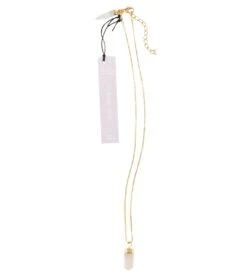 GeoCentral Rose Quartz Pendant Necklace Gold And Pink