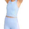 Cream Yoga Mia Tank Bra Baby Blue