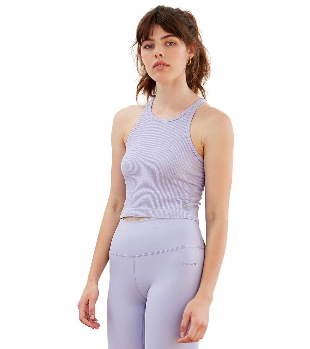 Cream Yoga Claire Racer Back Tank Top - Image 2