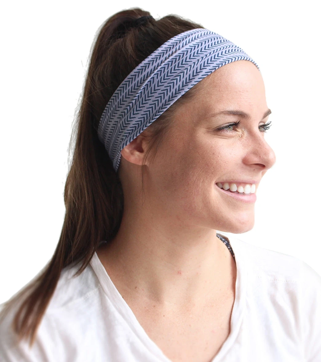 Aruna Project Reshma Headband Lilac Herringbone - Image 3