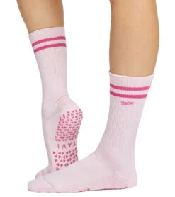 Tavi Kai Grip Socks Barbie Blush/Pink Stripe