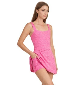 Thrive Societe Sweetheart Tennis Dress Heather Raspberry