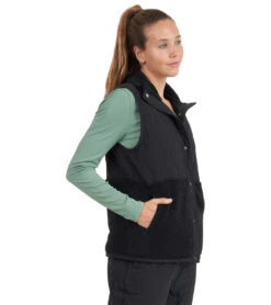 Thrive Societe Teddy Quilted Vest Black