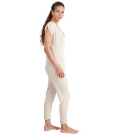 Thrive Societe Repose Jumpsuit Heather Oatmeal