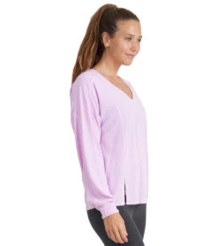 Thrive Societe V-Neck Pullover Pink Lavender